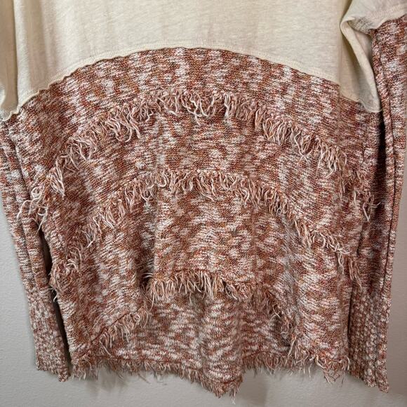 WE THE FREE Shirt Cream Orange Long Sleeve Women’s Size XS - Picture 5 of 6